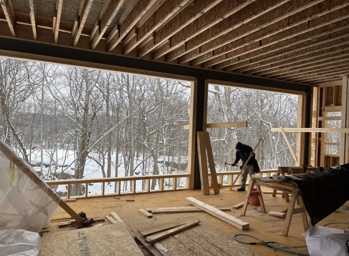 ✖️room[s] with a view 🌳 nice progress in Dublin. Soft goods are close to final. We&rsquo;re all chugging along! One for the books #studioblackink #interiordesign #residentialdesign