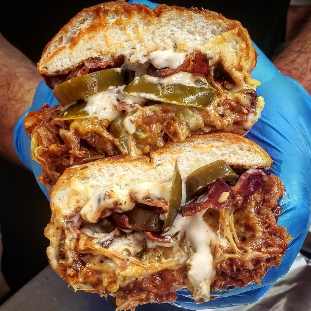 NEW SUB!
.
THE PORKINATOR
.
Cajun pulled pork with chipotle BBQ + cheddar cheese on a toasted sub roll with mayo, bacon and jalape&ntilde;os
.
.
.
#pulledpork #cheddar #bbqporn #chipotle #jalapenos #sub #subs #sandwich #sandwichporn #sandwichesofig #