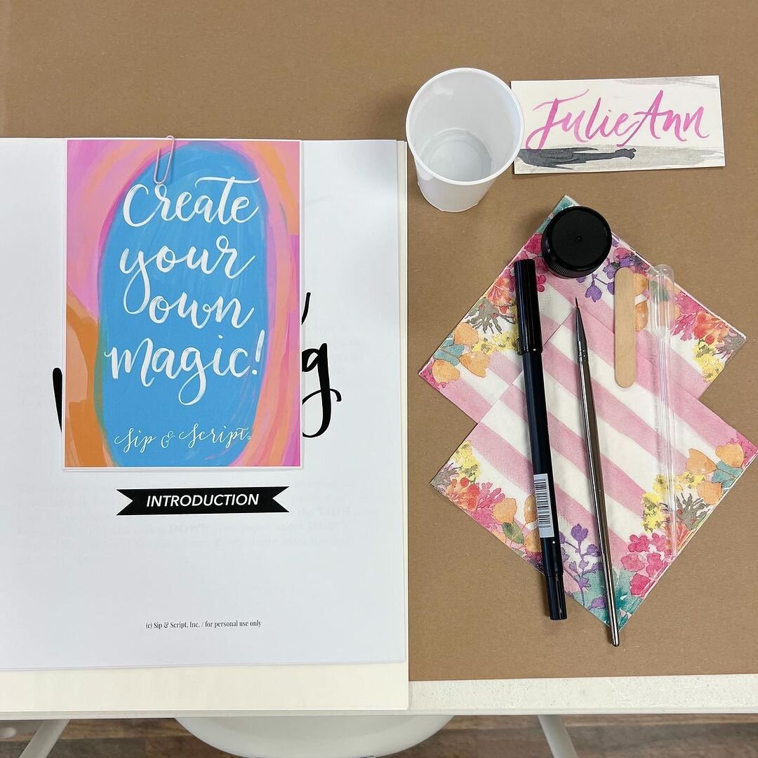 There&rsquo;s nothing more beautiful than learning a new skill! Join us for a brush beginner lettering session with @sipandscript this Thursday at 6:30pm. Get all the details here and reserve your spot with the link in our bio.