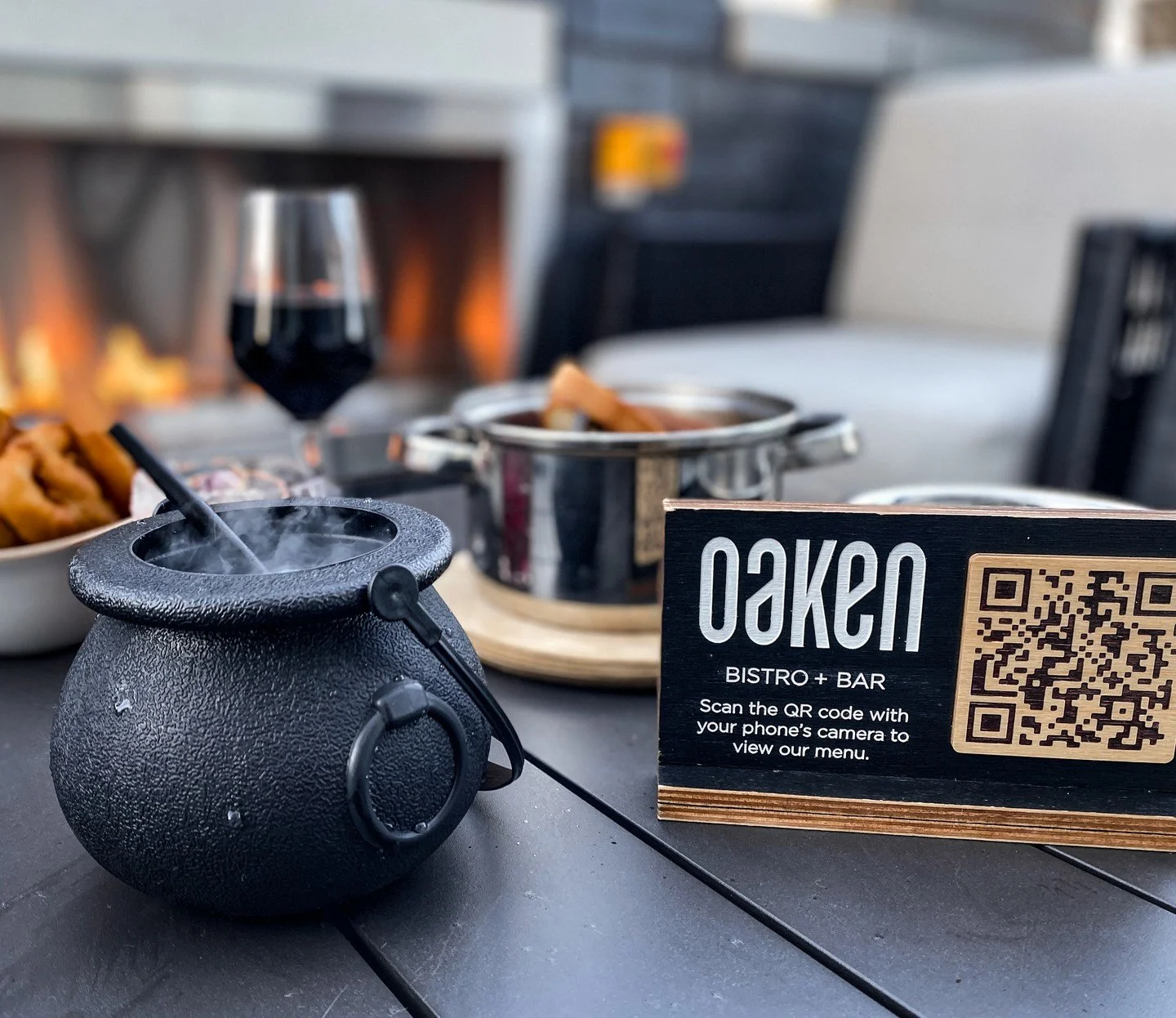 Our kind of witchcraft: wine, fries, and a cauldron of cocktails. 🧙✨

Happy #Halloween!