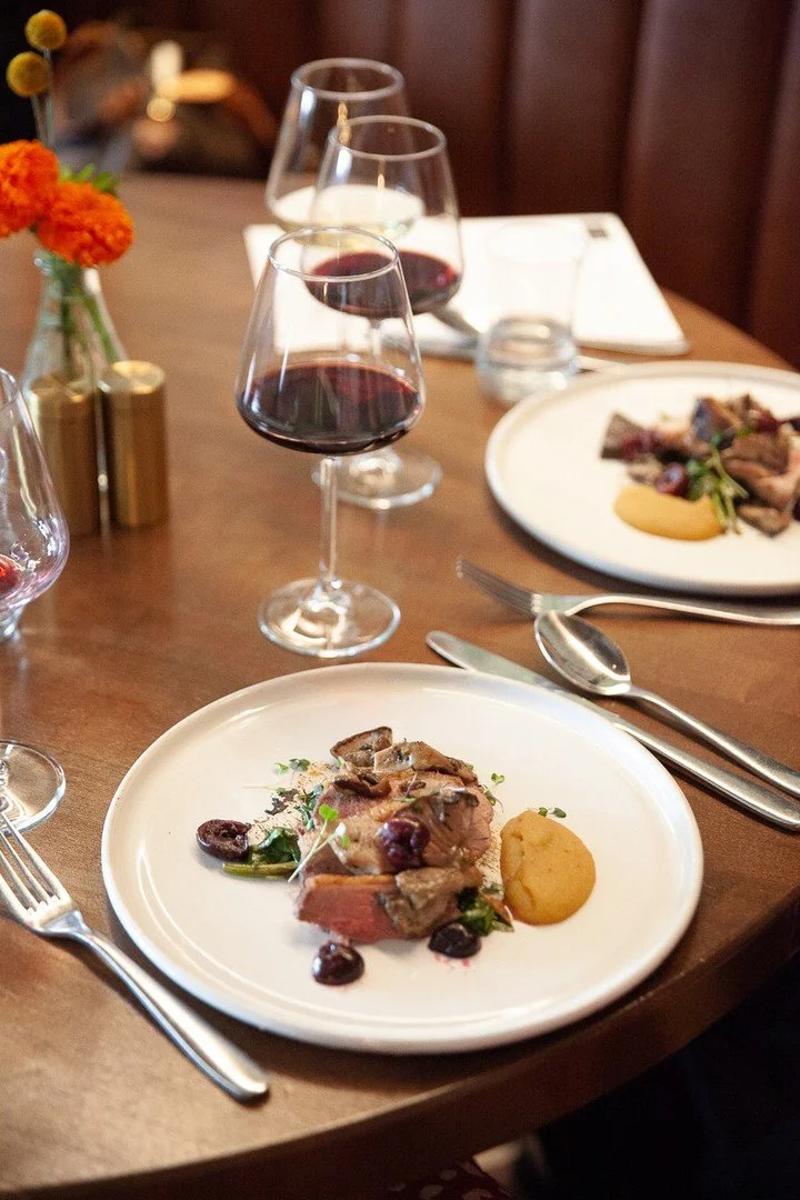 The kind of Friday that starts with wine and ends with dessert.