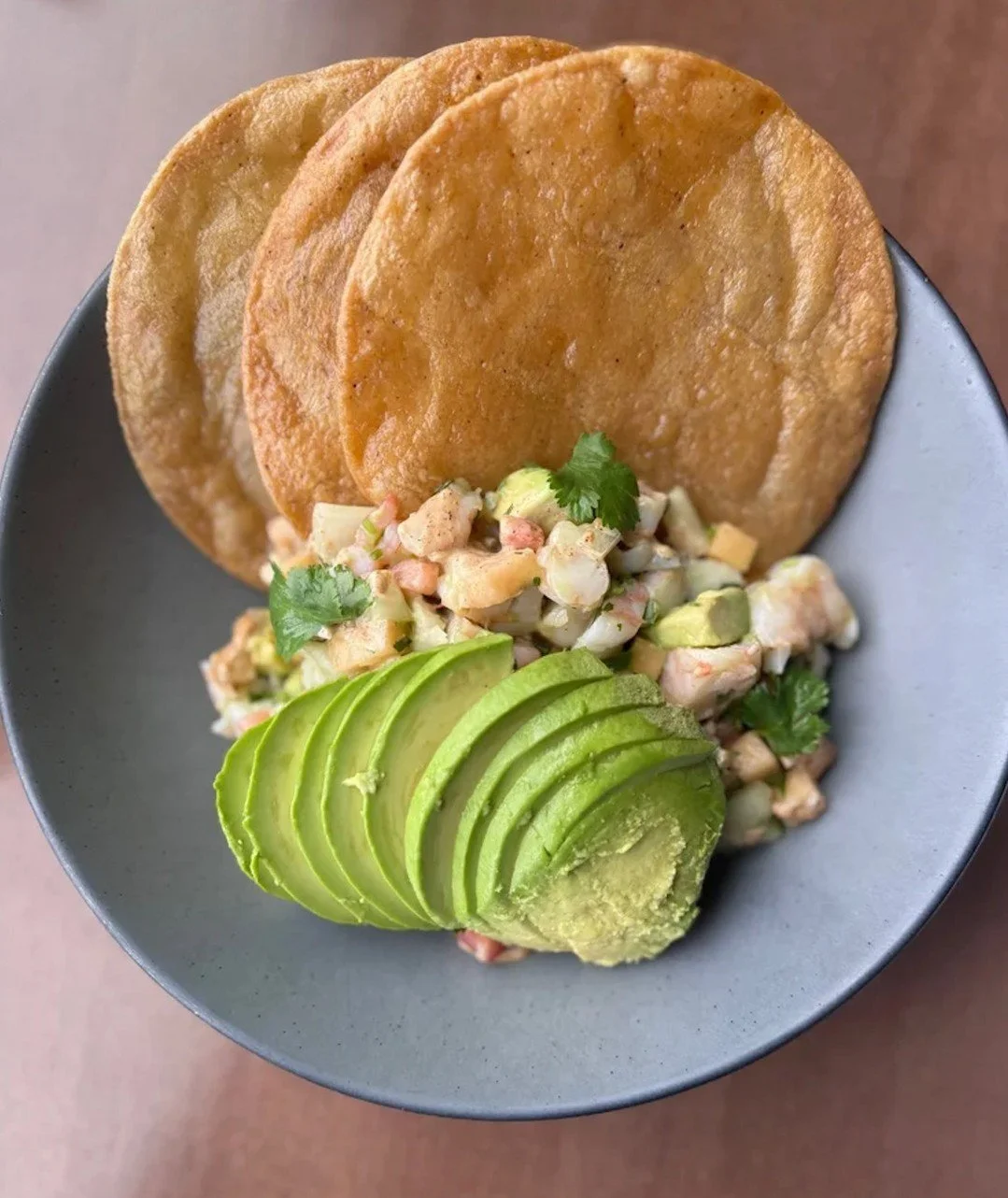 Light, vibrant, and anything but boring. 🍤🌴

June&rsquo;s Entr&eacute;e of the Month brings together shrimp ceviche, fresh lime, mango, avocado, and corn tostadas.