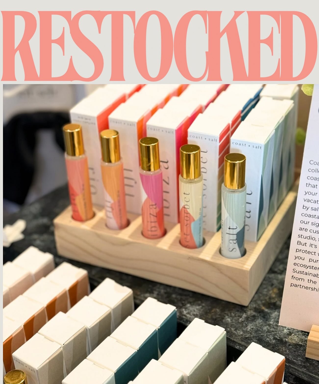 You love our @coastandsalt perfumes as much as we do! We are restocked, again! There may be a couple new scents too! 😍🎉