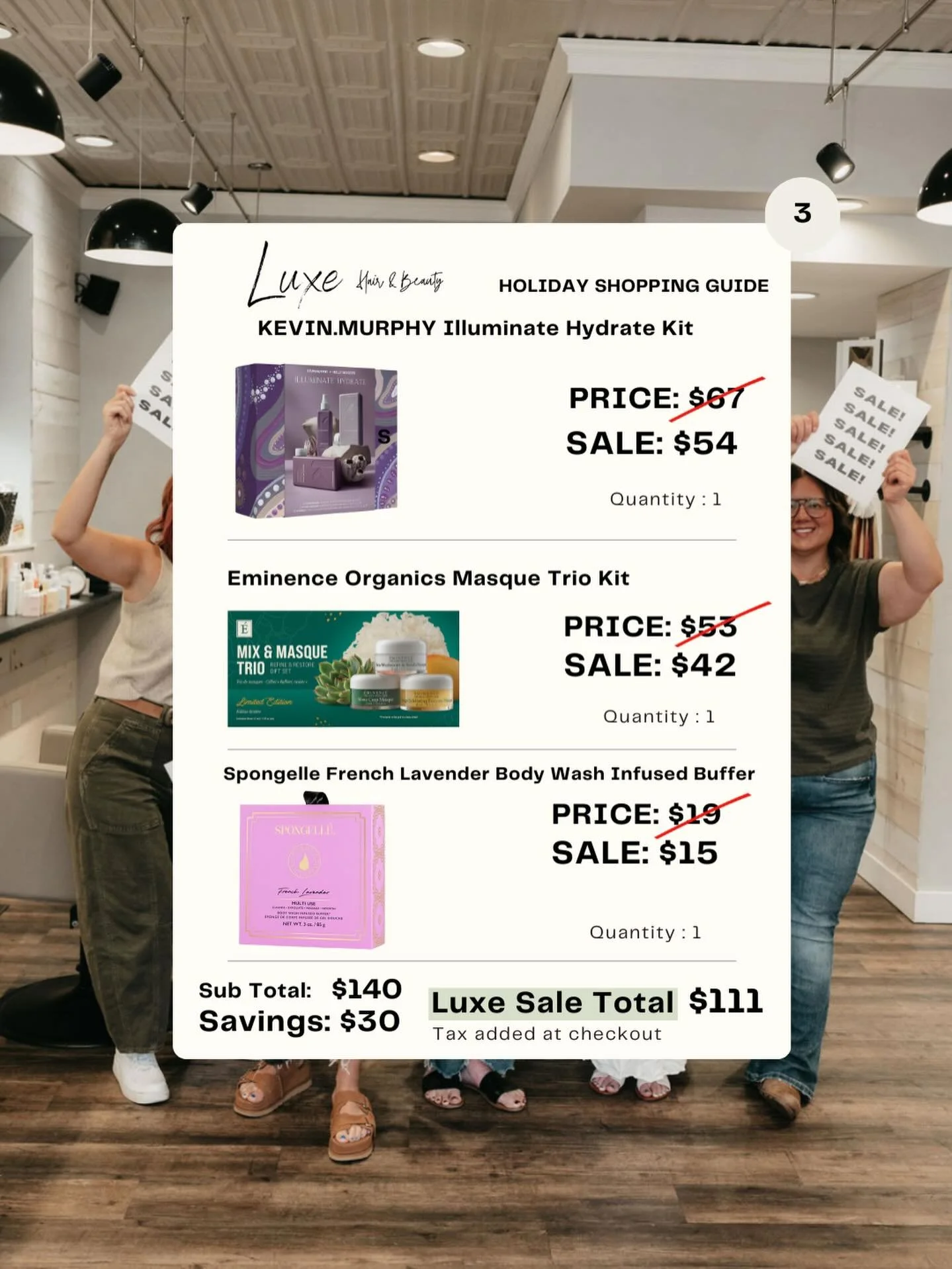 We just made your holiday shopping a whole lot easier! Take 20% off ALL products this weekend at Luxe! Not sure what to get your loved ones? We can help you find the perfect gifts! 🎁

We&rsquo;re open Black Friday 8&ndash;4 &amp; Small Business Satu