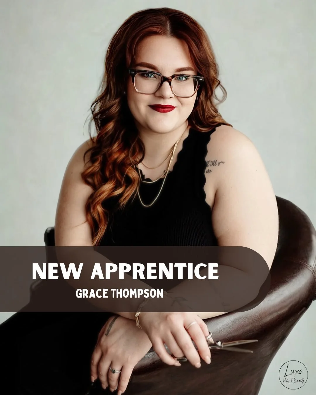 Help us give the warmest Luxe welcome to our new apprentice, Grace! 🤍
With 5 years of hair experience, Rushford roots, and making her way back to the area from Nisswa, Minnesota&hellip; she&rsquo;s bringing talent, heart, and fresh energy to our tea