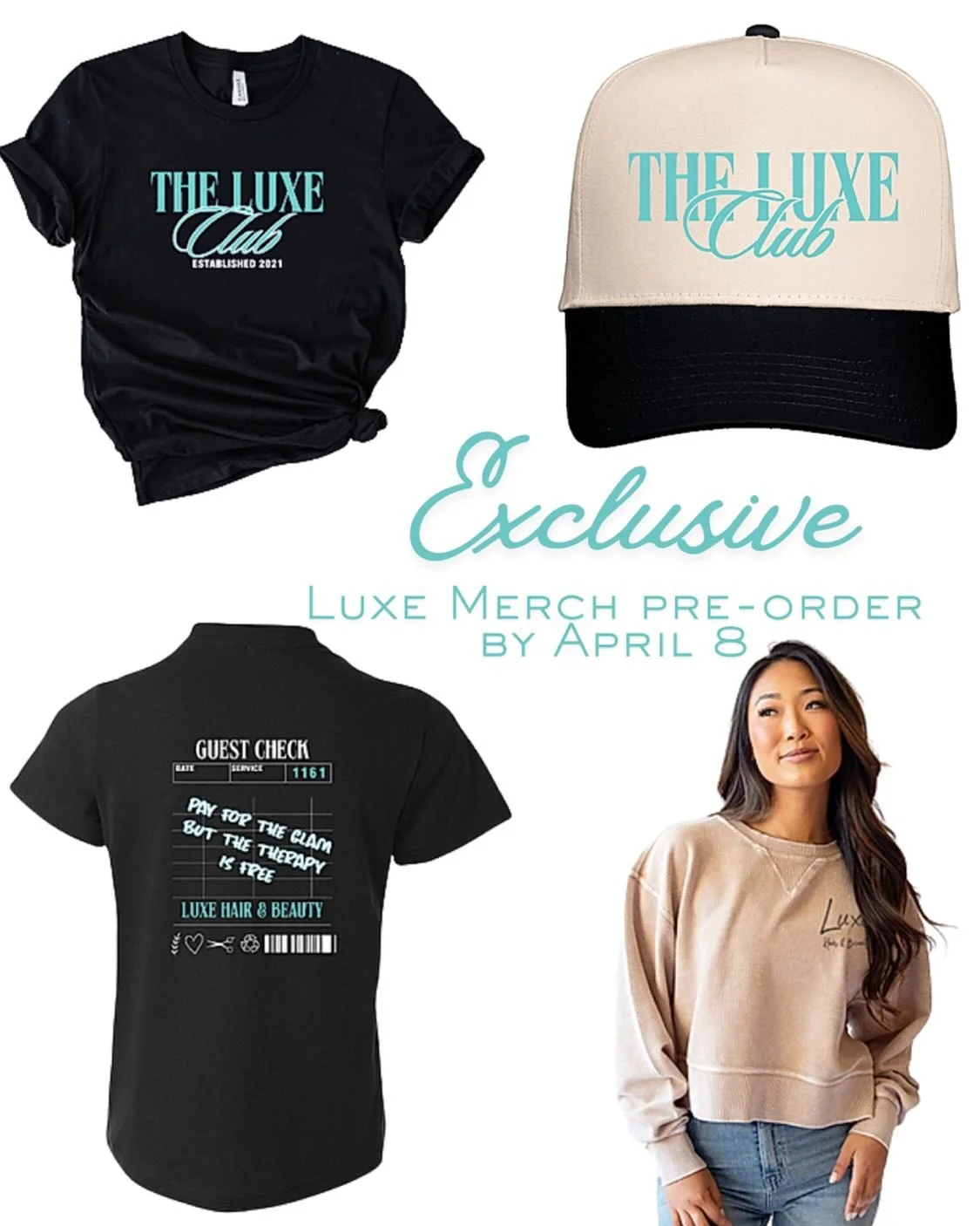 Hey Luxies! 
Pre-order our EXCLUSIVE 5 year party merch here! Pricing is set at our friends and family cost for pre-orders! 👏🎉

https://luxehairbeautyapparel26.itemorder.com/shop/home/
A limited quantity will be available on April 24th! 
*instagram