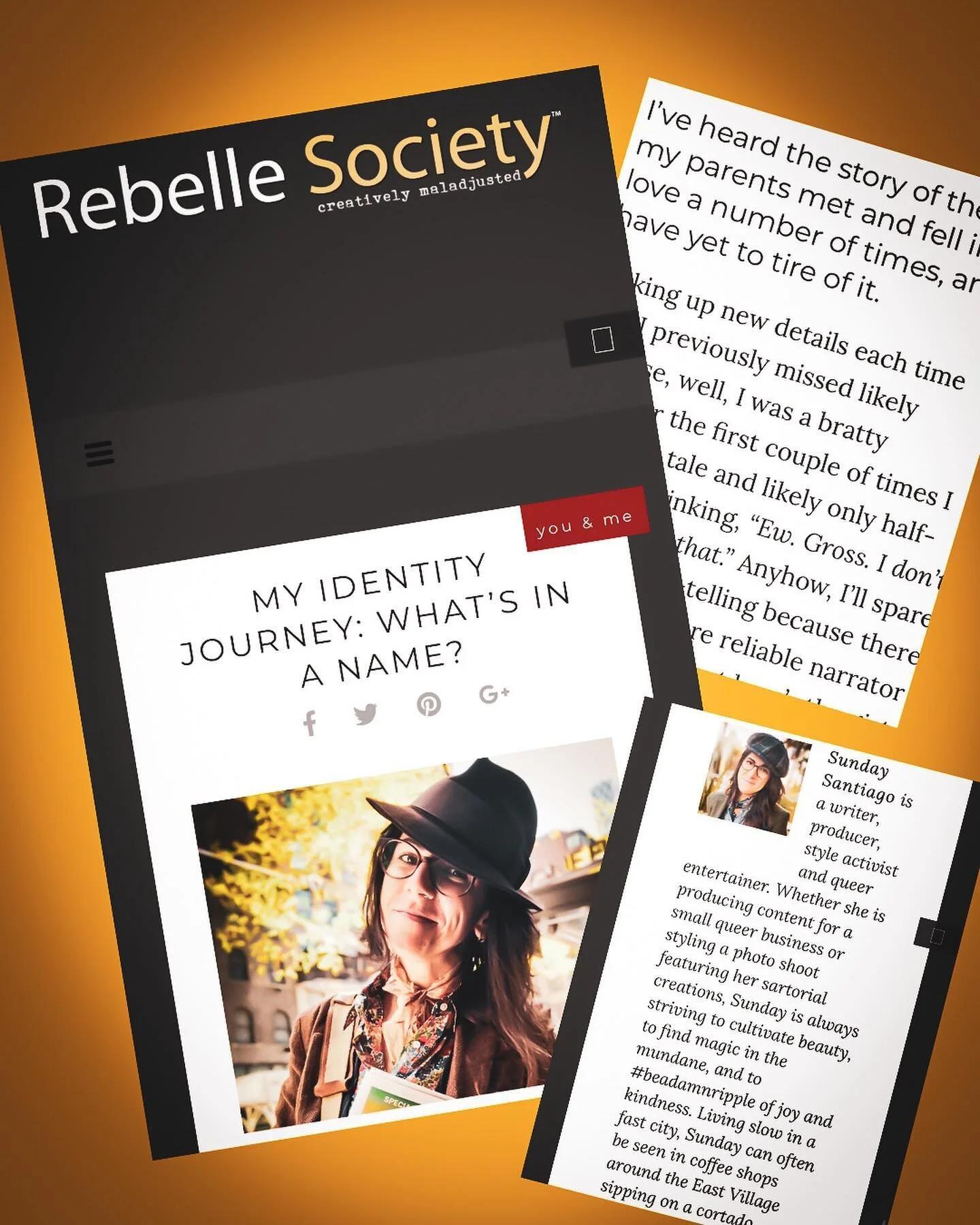 April 28, 2021: The day I, officially, became Sunday Ambrocio Santiago- a meaningful moment in my continued journey of becoming.

A year later, I shared my story on The Dandy Dame blog and never, in a million years, would&rsquo;ve dreamt someone woul