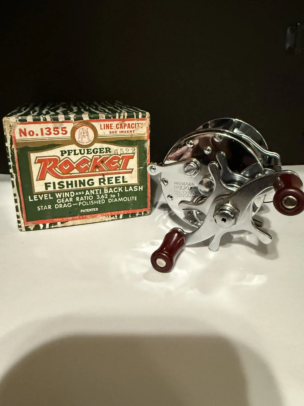 Pflueger ROCKET No. 1355 Level Wind ABL Star Drag with