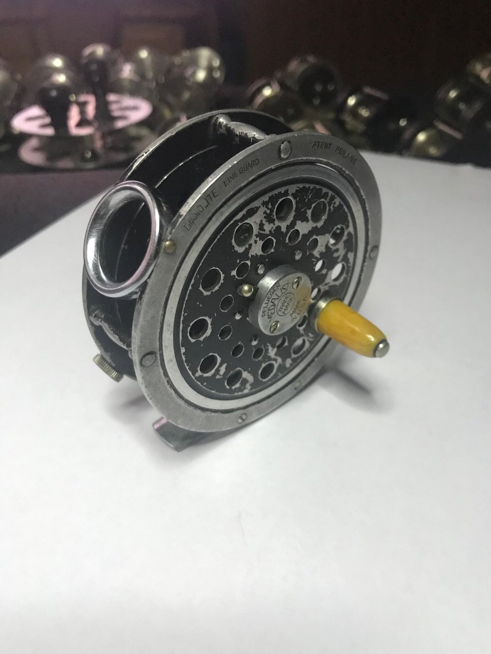 Pflueger 1494 Medalist Fly Reel Diamolite Line Guard Circa 1932 Patent  Pending  VINTAGE FISHING REELS