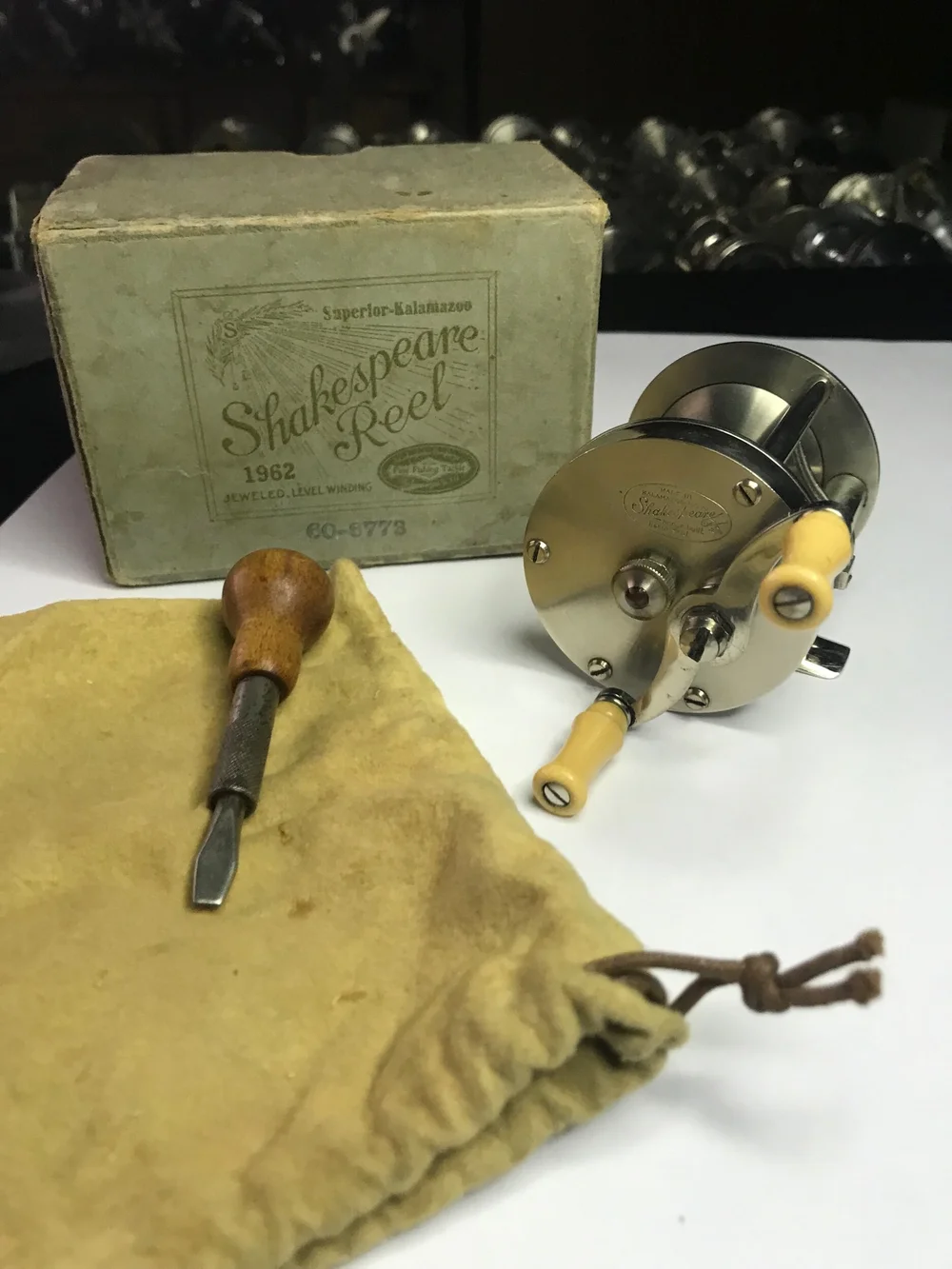 Moulinet Ancien Shakespeare Superior Kalamazoo #1962 - Pêche Eau Douce Vintage USA