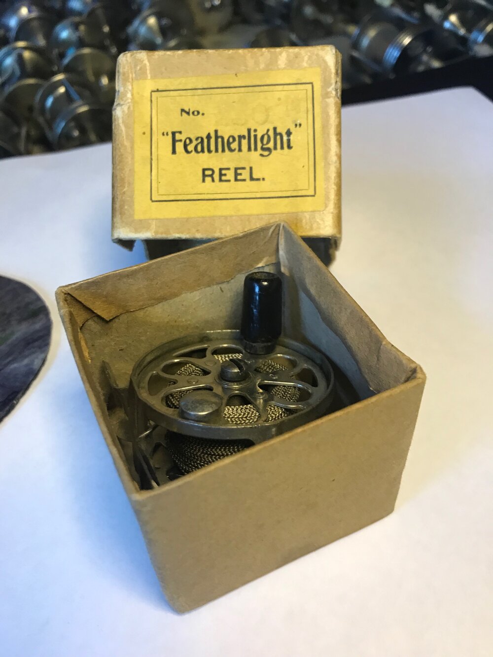 Meisselbach Tiny Featherlight # 250<br/>Fly Reel with Original Box Circa -  1904 — VINTAGE FISHING REELS