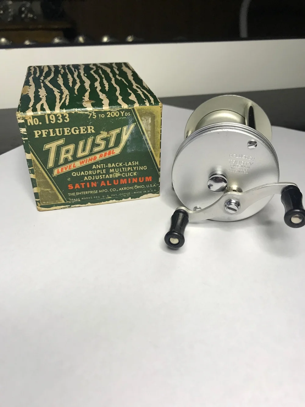 Bobine Pflueger Trusty N°1933 – Vintage – États-Unis – Excellent état
