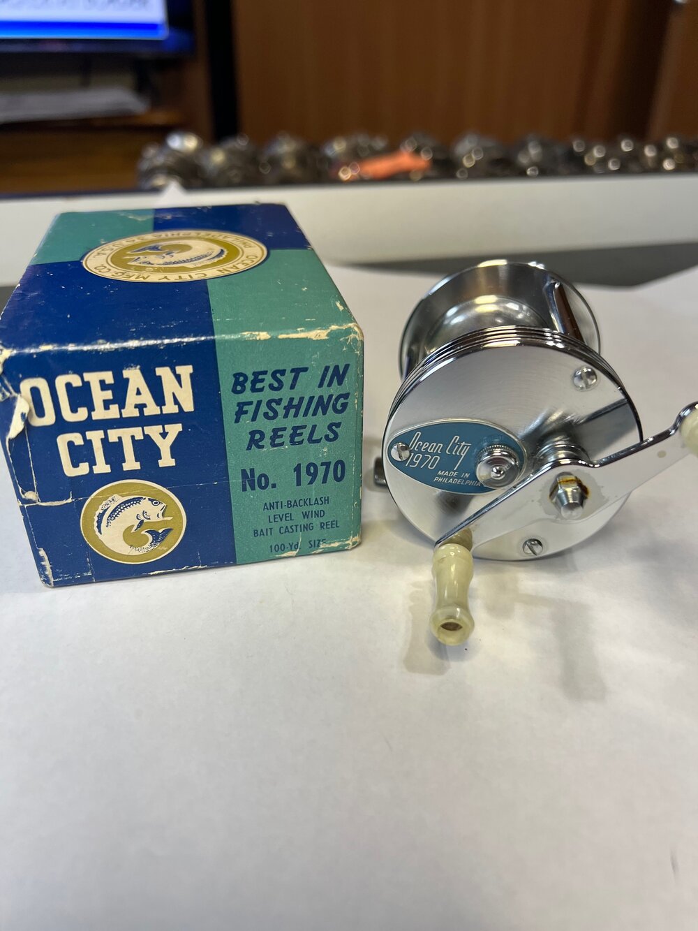 Ocean City No. #1970 Level Wind with Original Box Circa-1949 — VINTAGE  FISHING REELS