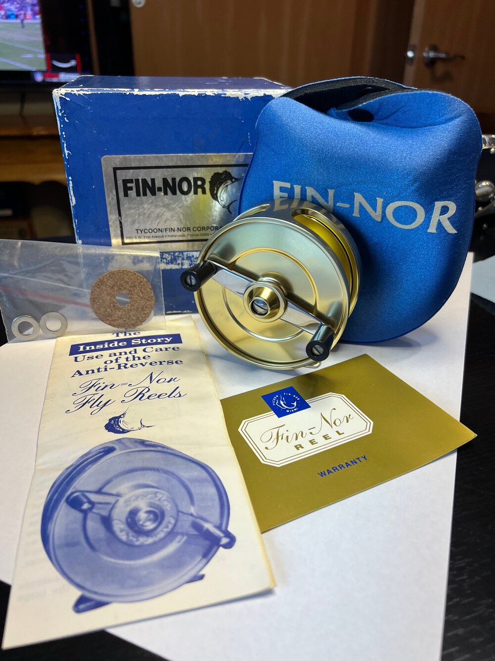 Tycoon/Fin-Nor Co. #3 Fly Reel Anti-reverse RH with Original Box