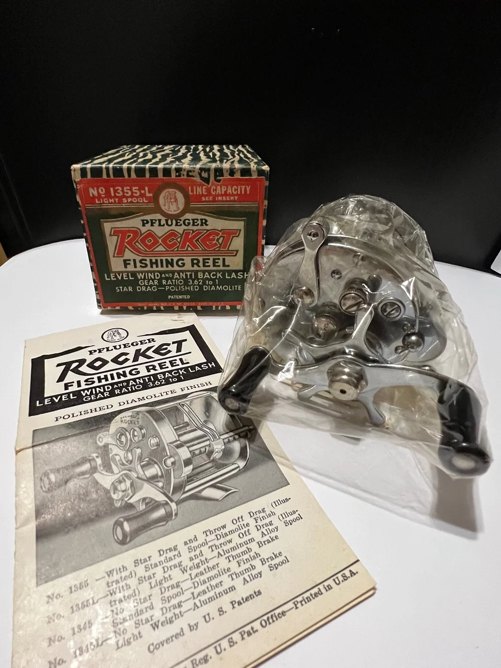 PFLUEGER 1355 ROCKET ベイトリール　オールドリール 楽天市場】ビンテージリール PFLUEGER No.1355 ROCKET タイプA
