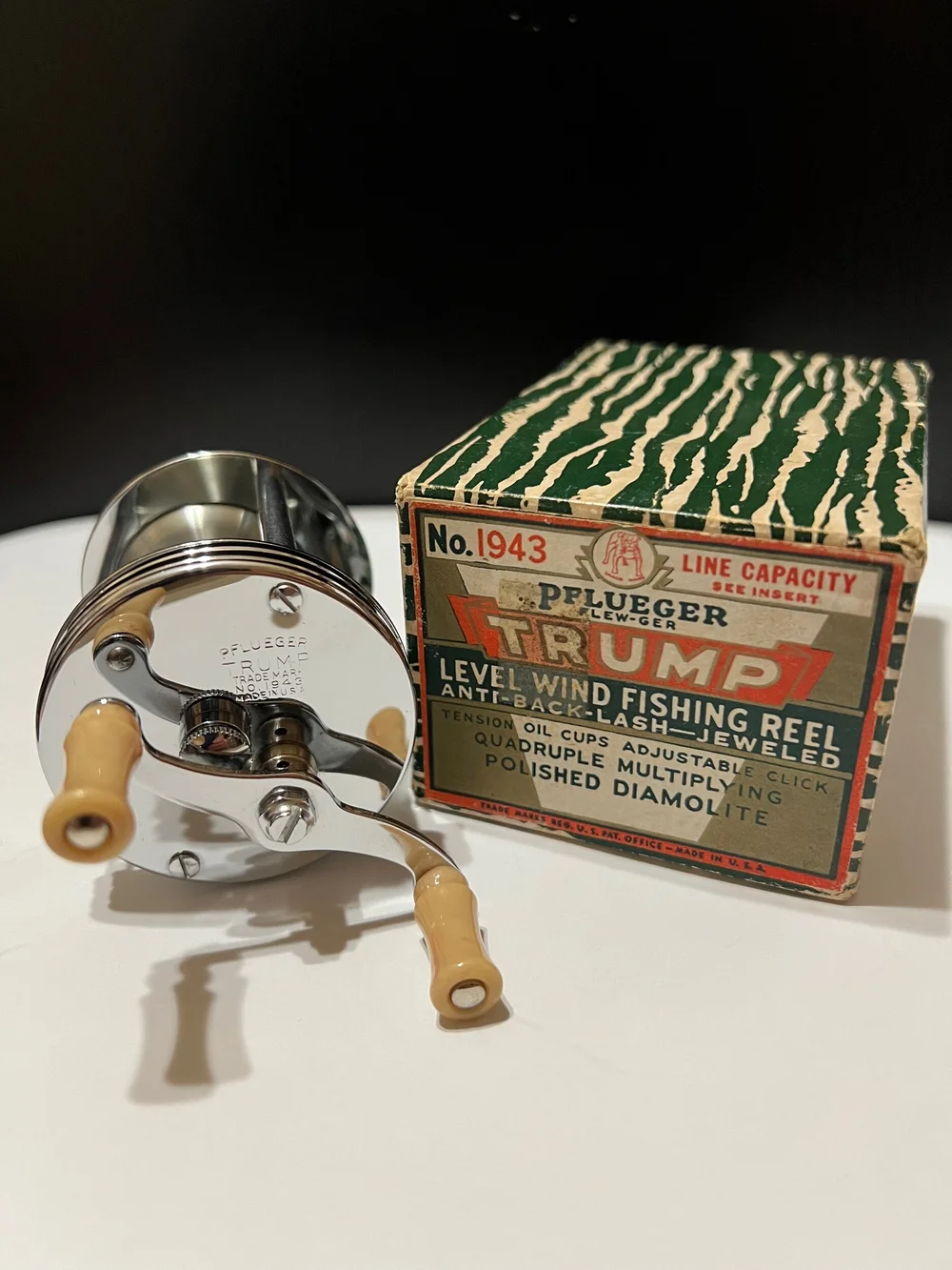 Moulinet De Pêche Vintage PFLUEGER TRUMP N° - USA 1943 - Eau Douce