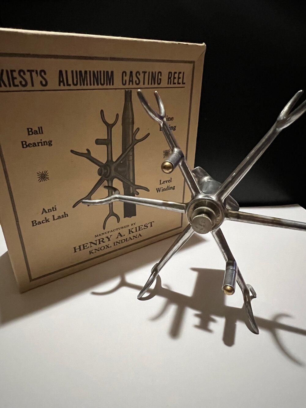 Kiest Aluminum Casting Reel Indiana Style with original Box