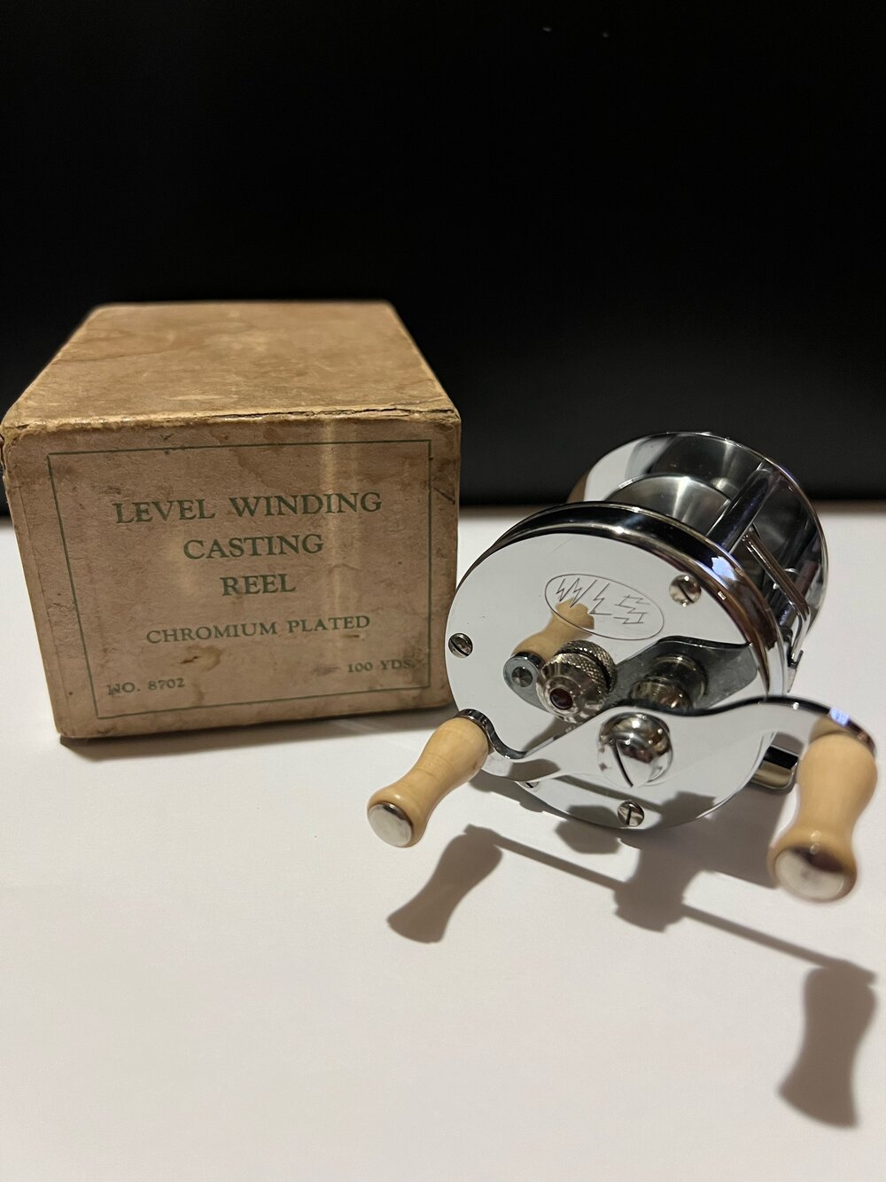Bronson Trade Reel for Sears Roebuck & Co. (WLS) or Worlds Largest Store  100 Yard Jeweled with Original Generic box — VINTAGE FISHING REELS