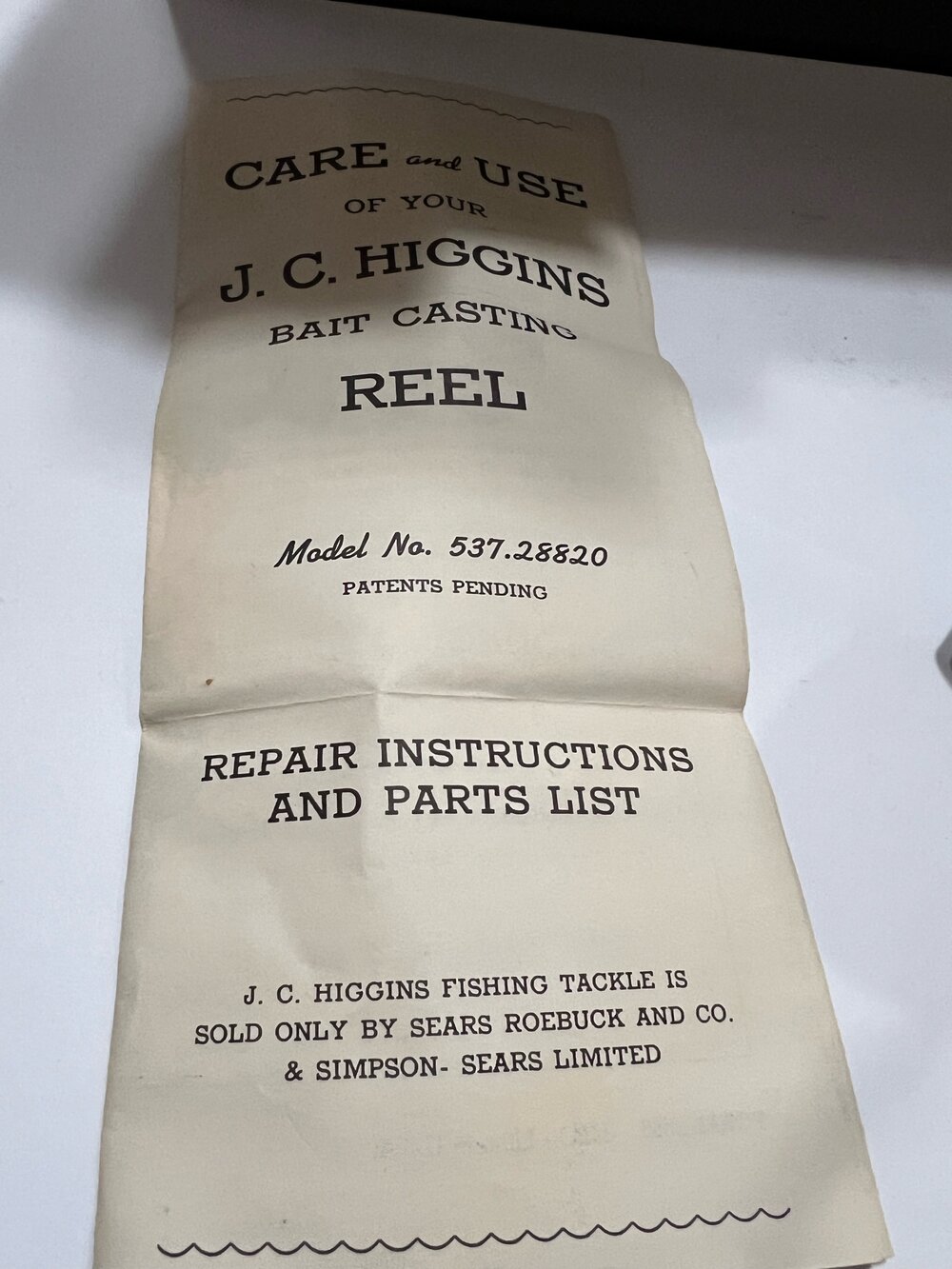 Bronson Trade Reel For Sears Roebuck & Co. -J.C. Higgins 100 No. #2882  Level Wind with Original Box Circa- 1960 — VINTAGE FISHING REELS