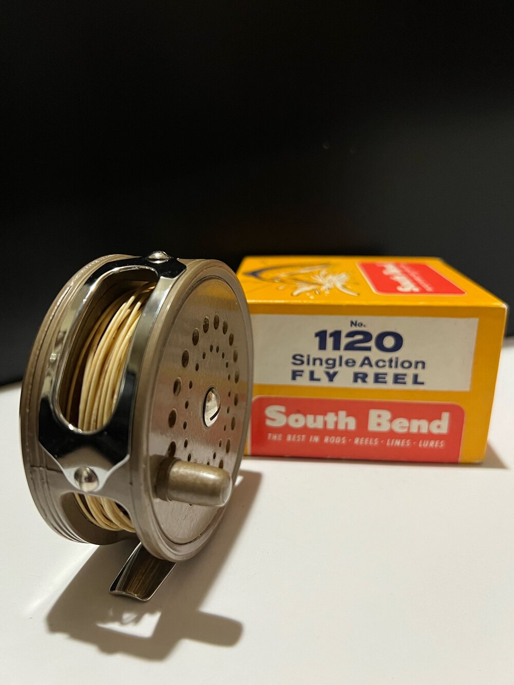 South Bend 1120 Single Action Fly Reel Reversible with Original Box  Circa-1960 — VINTAGE FISHING REELS