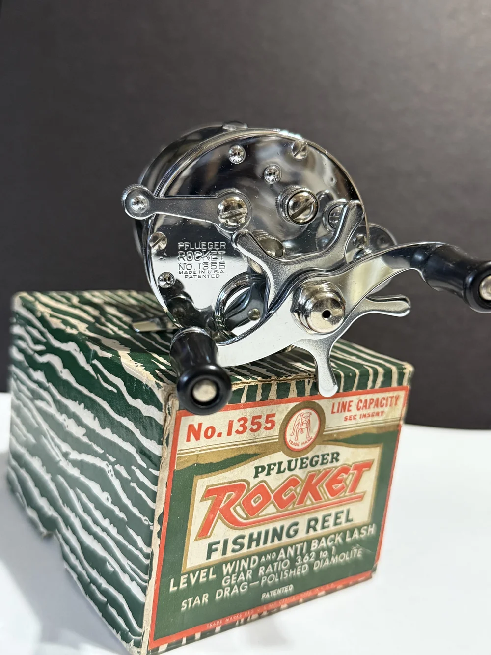 PFLUEGER 1355 ROCKET ベイトリール　オールドリール 楽天市場】ビンテージリール PFLUEGER No.1355 ROCKET タイプA