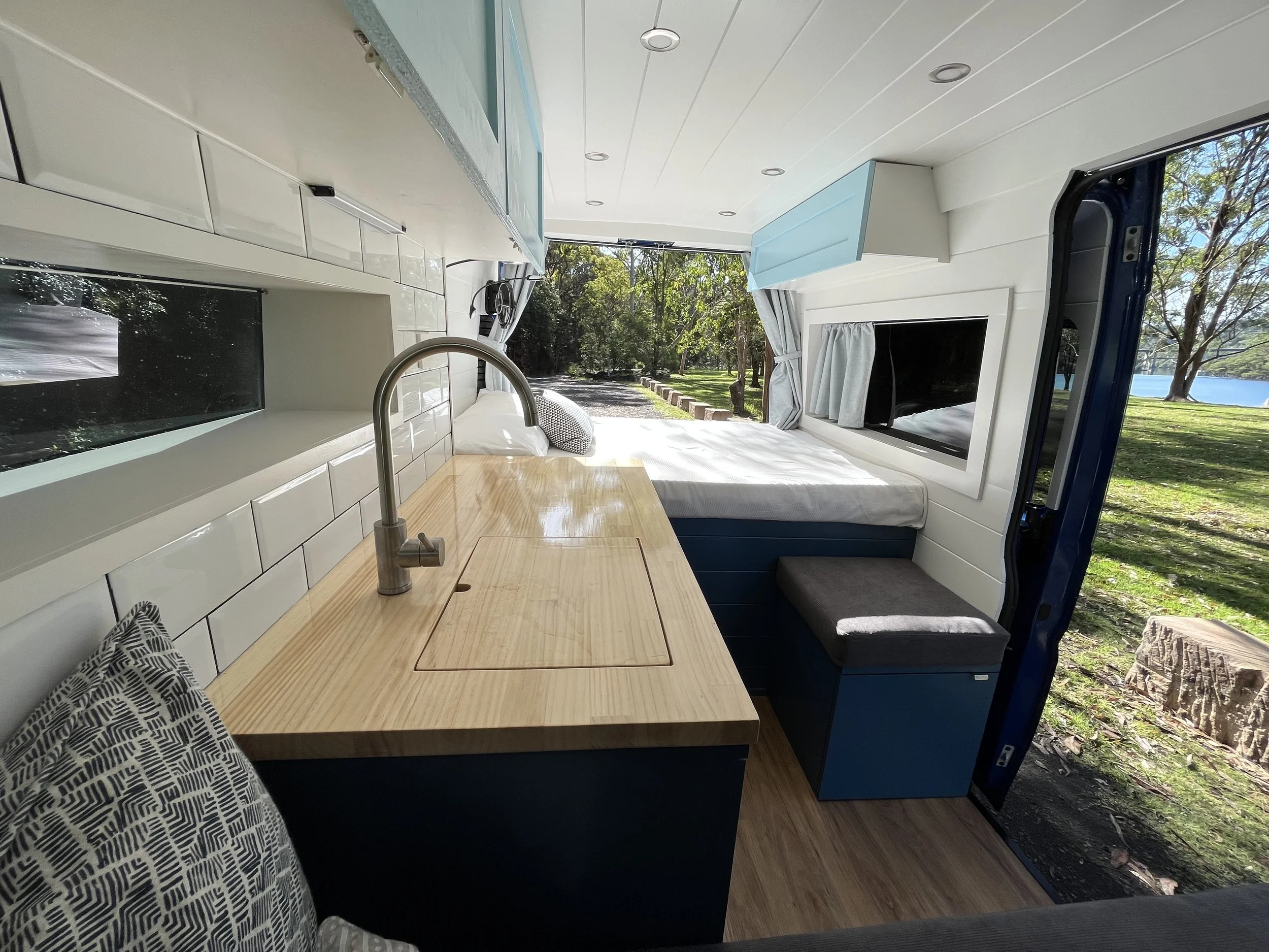 Fiat Ducato conversion sink view