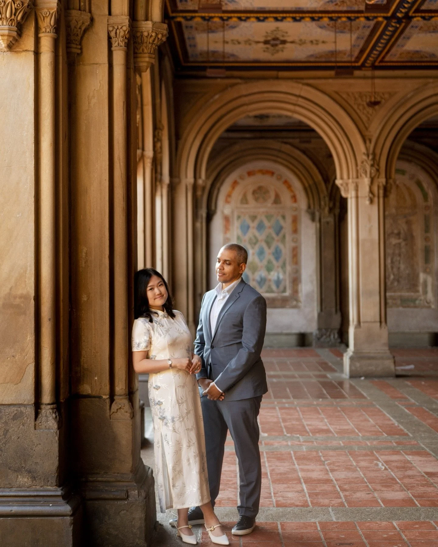 Karen &amp; Ariel 💕 

The perfect Central Park engagement with this sweet and amazing couple 🥰 We started their session at the Bethesda Terrace and fountain, moved the the stunning cherry blossoms that bloom in the spring and finished up at the bow