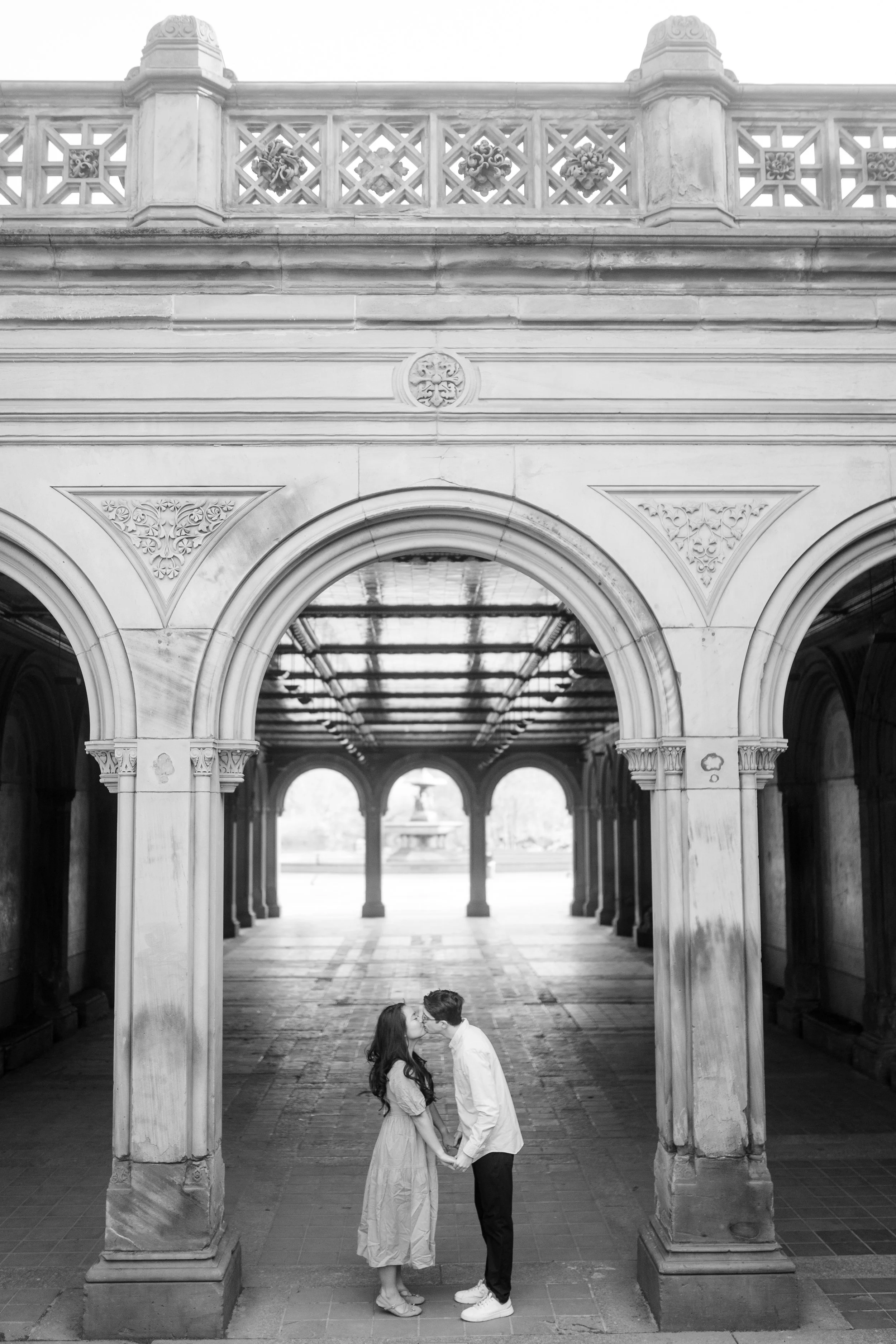 NYC Engagement Session at the Bethesda Fountain in Central Park