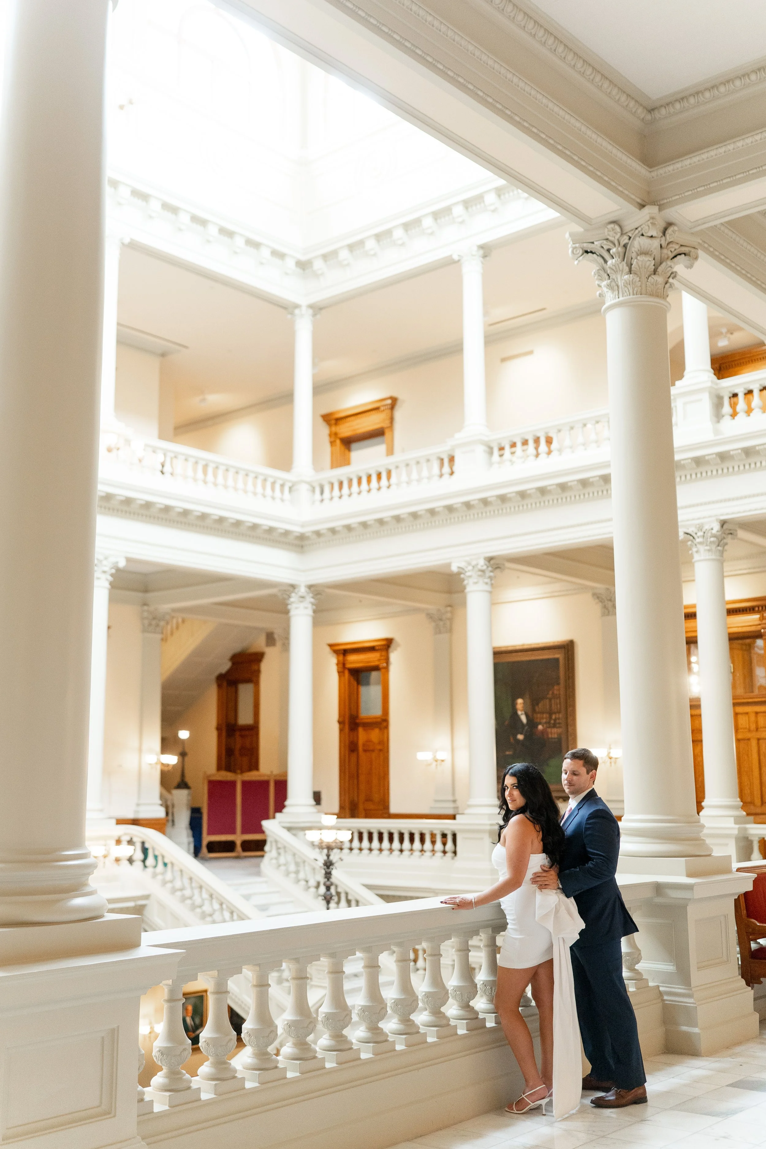 Atlanta Engagement Session at the Georgia State Captiol