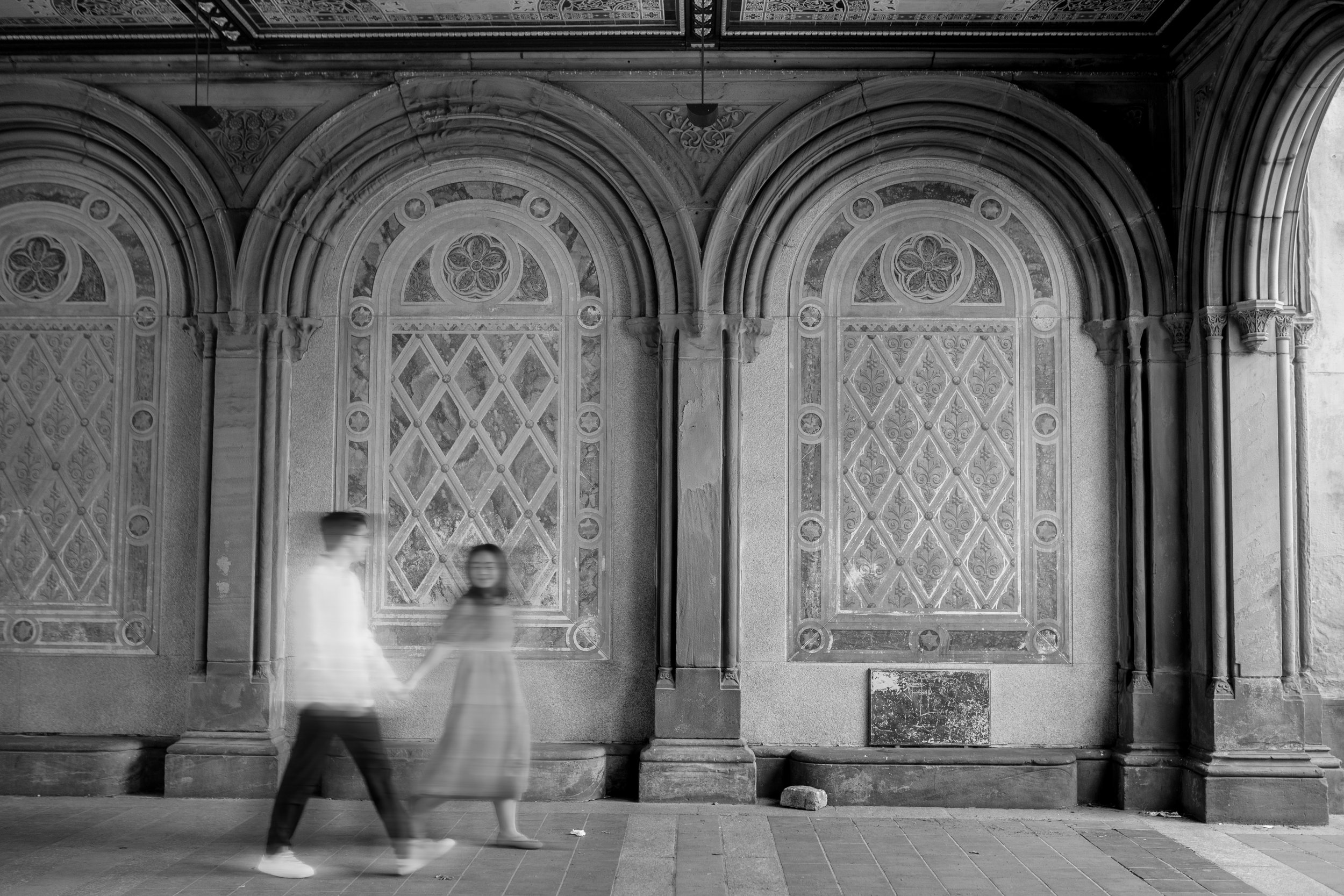NYC Engagement Session at the Bethesda Fountain in Central Park