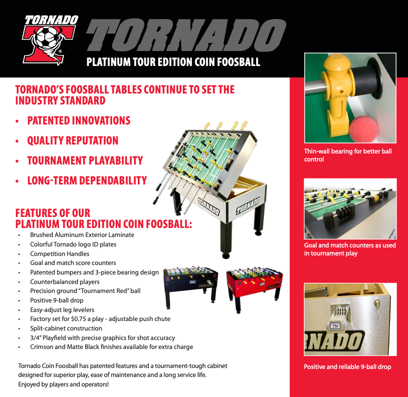 Tornado Foosball Tables — Canada Foosball Shop