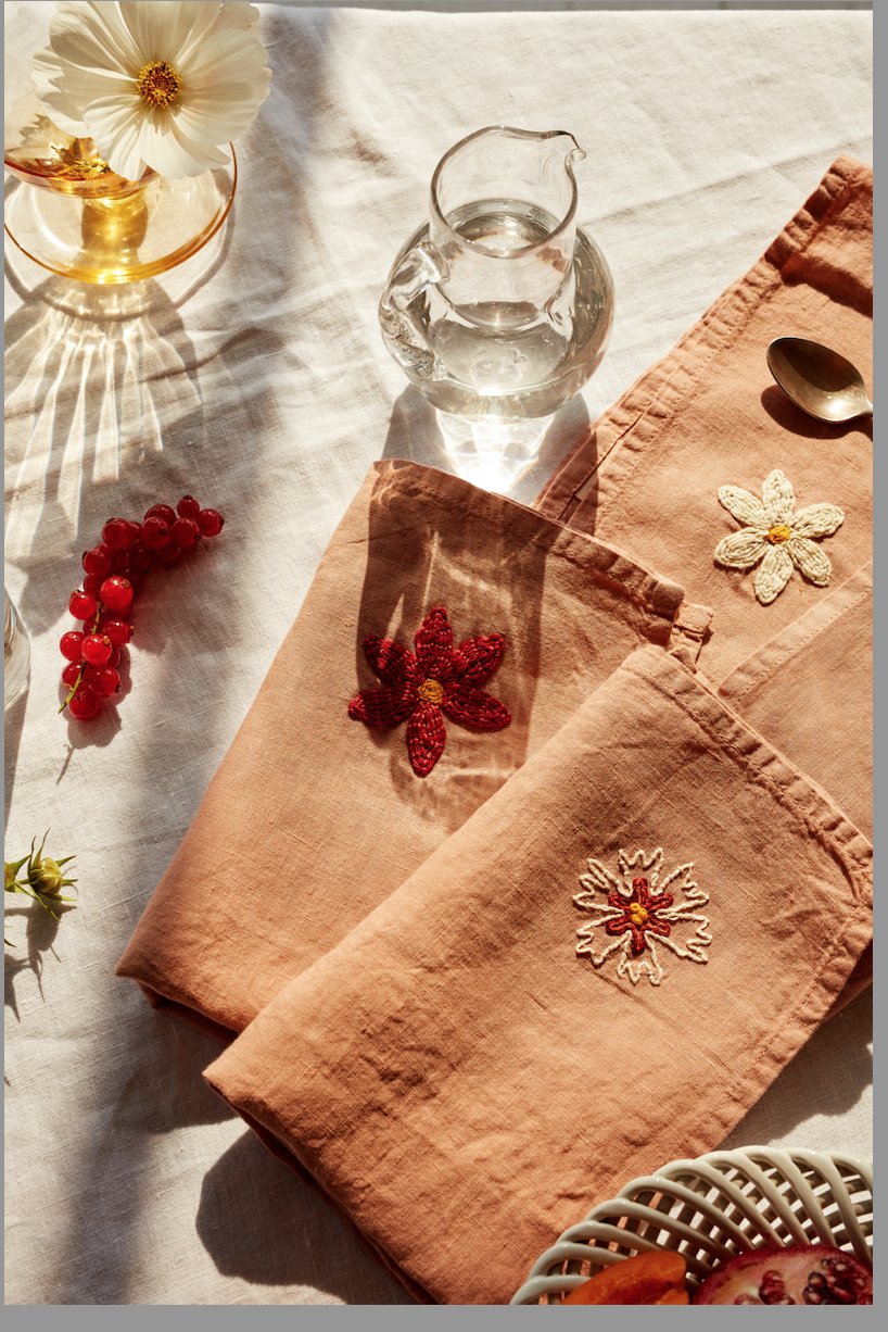Napkin Embroidery Workshop - Embroider your own pair of Napkins!