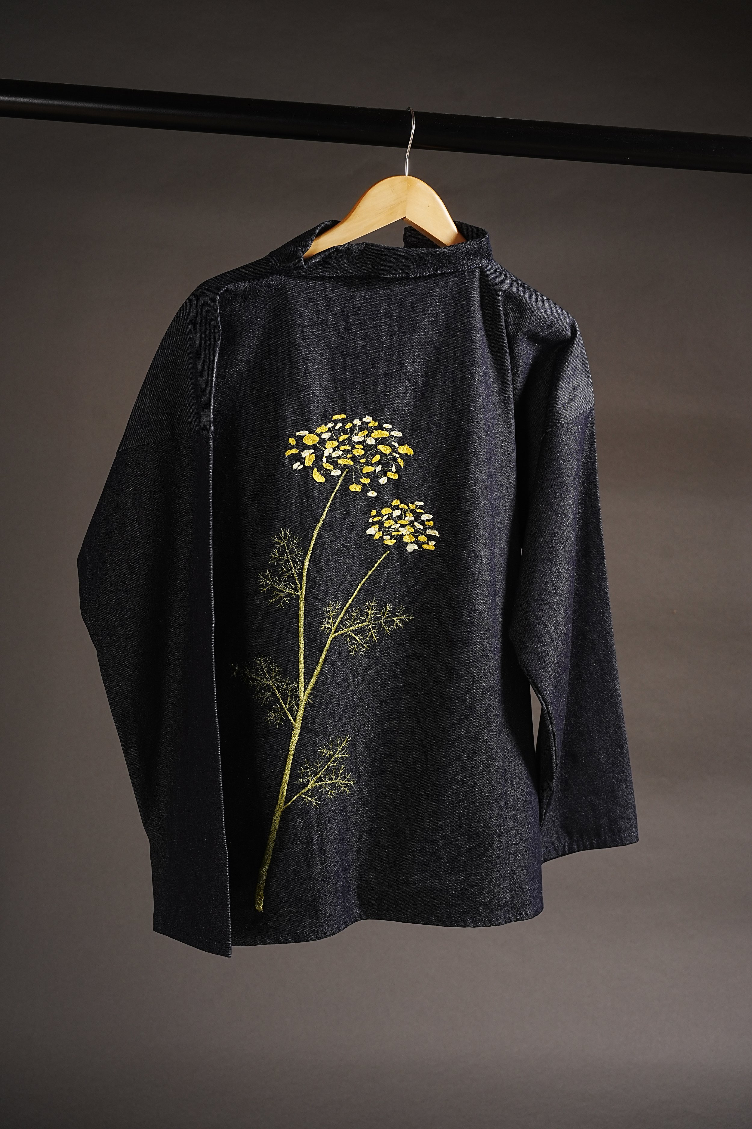 Carrier Company x Lora Avedian - Fennel Embroidered Fisherman V Neck Smock - PRE-ORDER