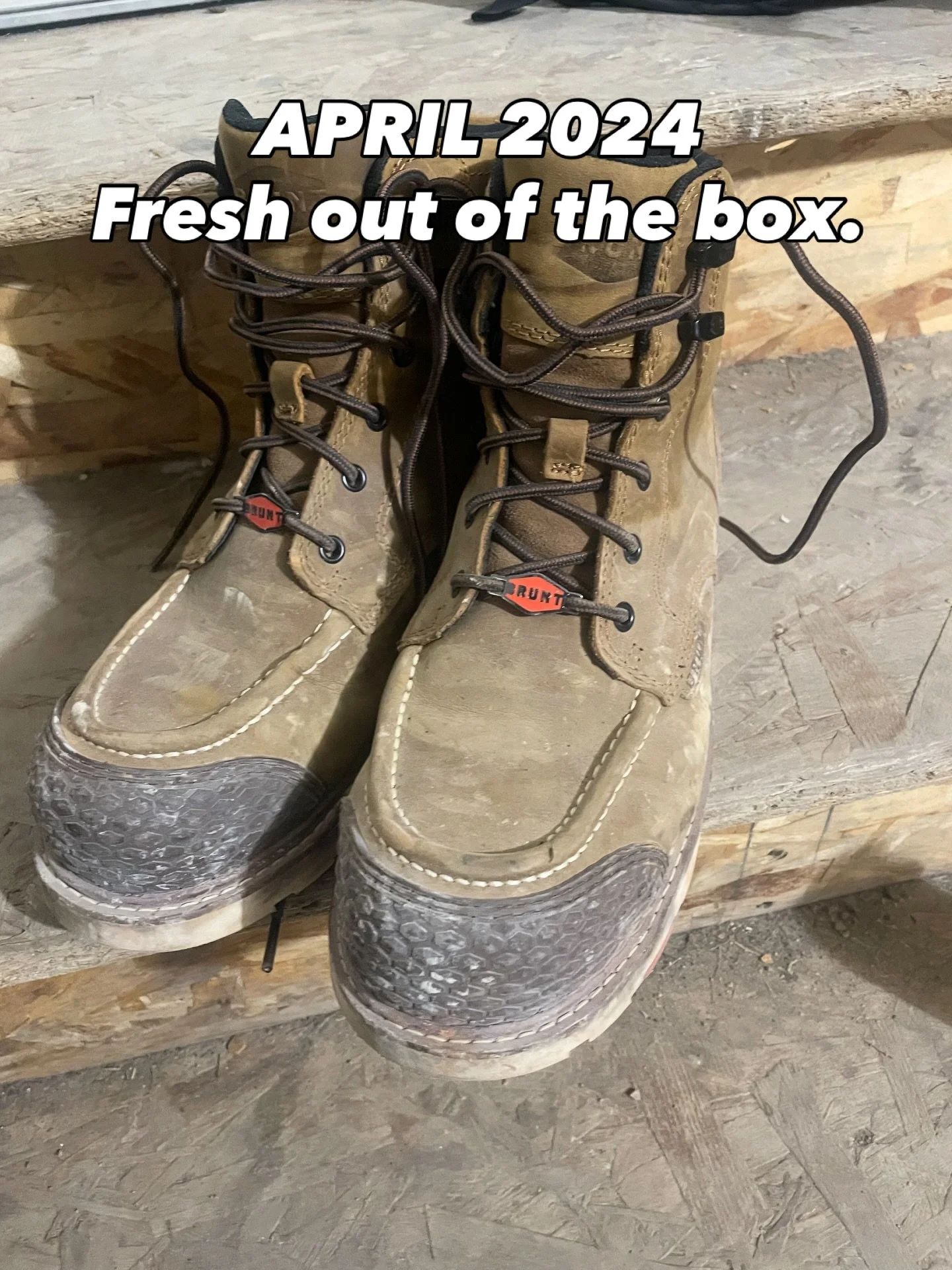 2 years later, I&rsquo;m still wearing the same pair.

Brunt sent me these boots in April 2024. It&rsquo;s now April 2026, and they&rsquo;ve been through shop work, fieldwork, pipeline jobs, welding, and everyday abuse.

The photos show the whole sto