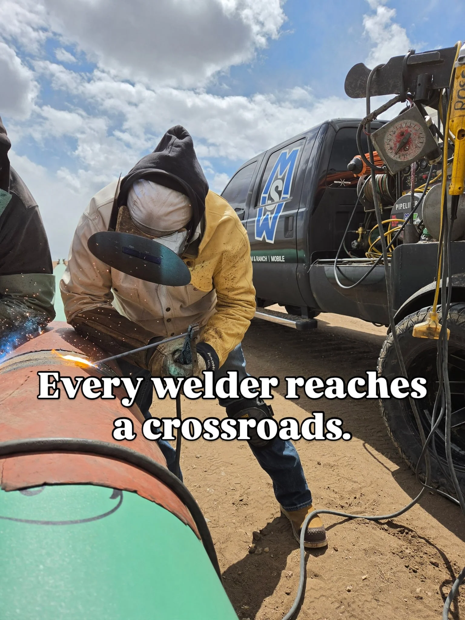 For over a decade I chased pipeline jobs, taking welding tests hours away from home, pulling my home &mdash; my camper &mdash; wherever the road took me, and trying to prove I belonged.

Later on, I was trying to figure out how to build a welding bus