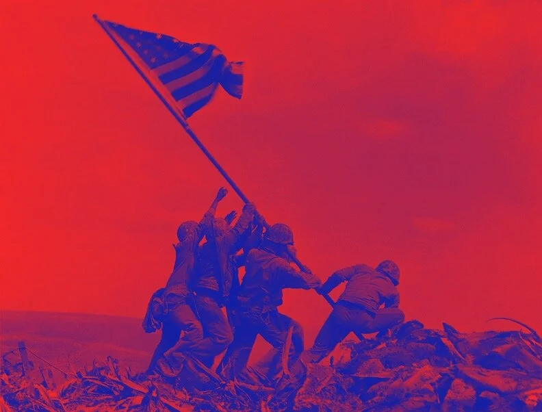 digital- red blue flag raising.JPG