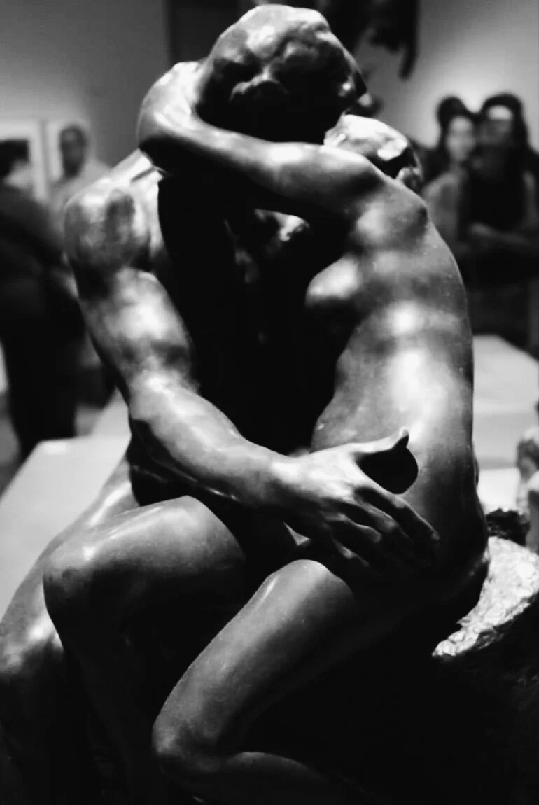 photo- bw hugging statue.jpeg