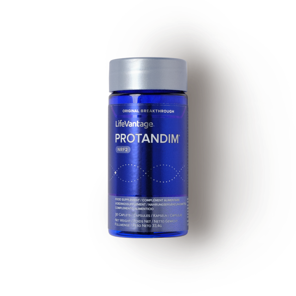 LifeVantage Protandim NRF2 dietary supplement designed to support the body's natural antioxidant defenses and cellular health.