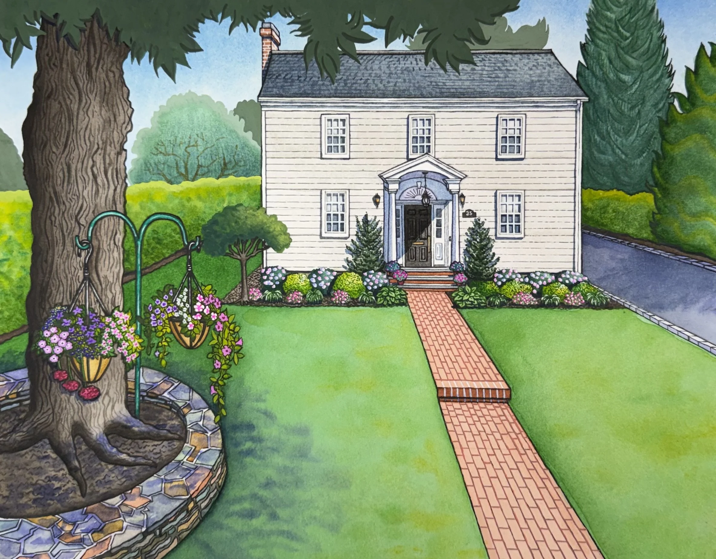 House Portrait from Madison, New Jersey
