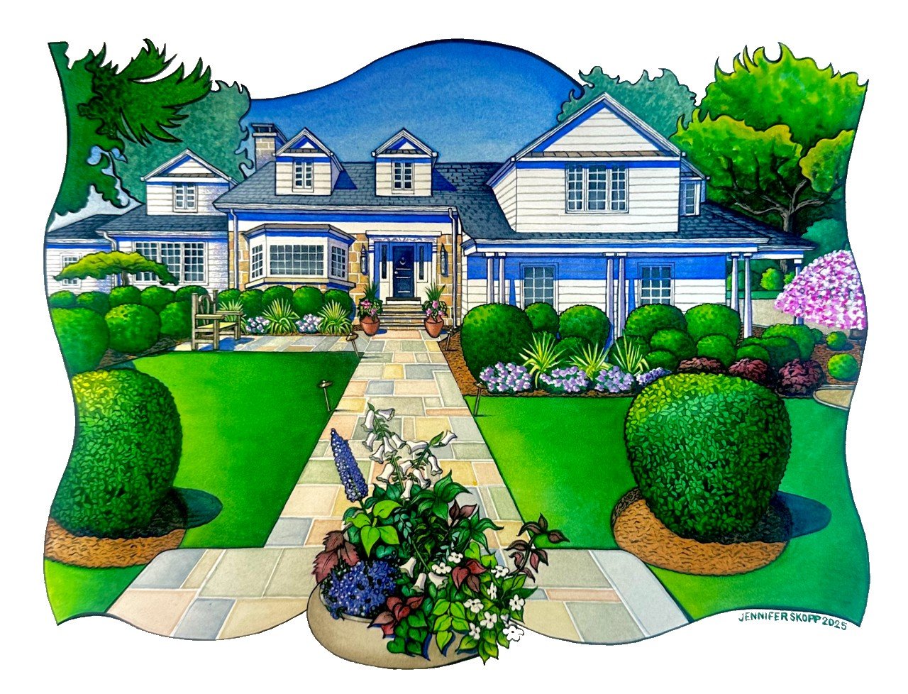 A House Portrait from Fairfield, Connecticut