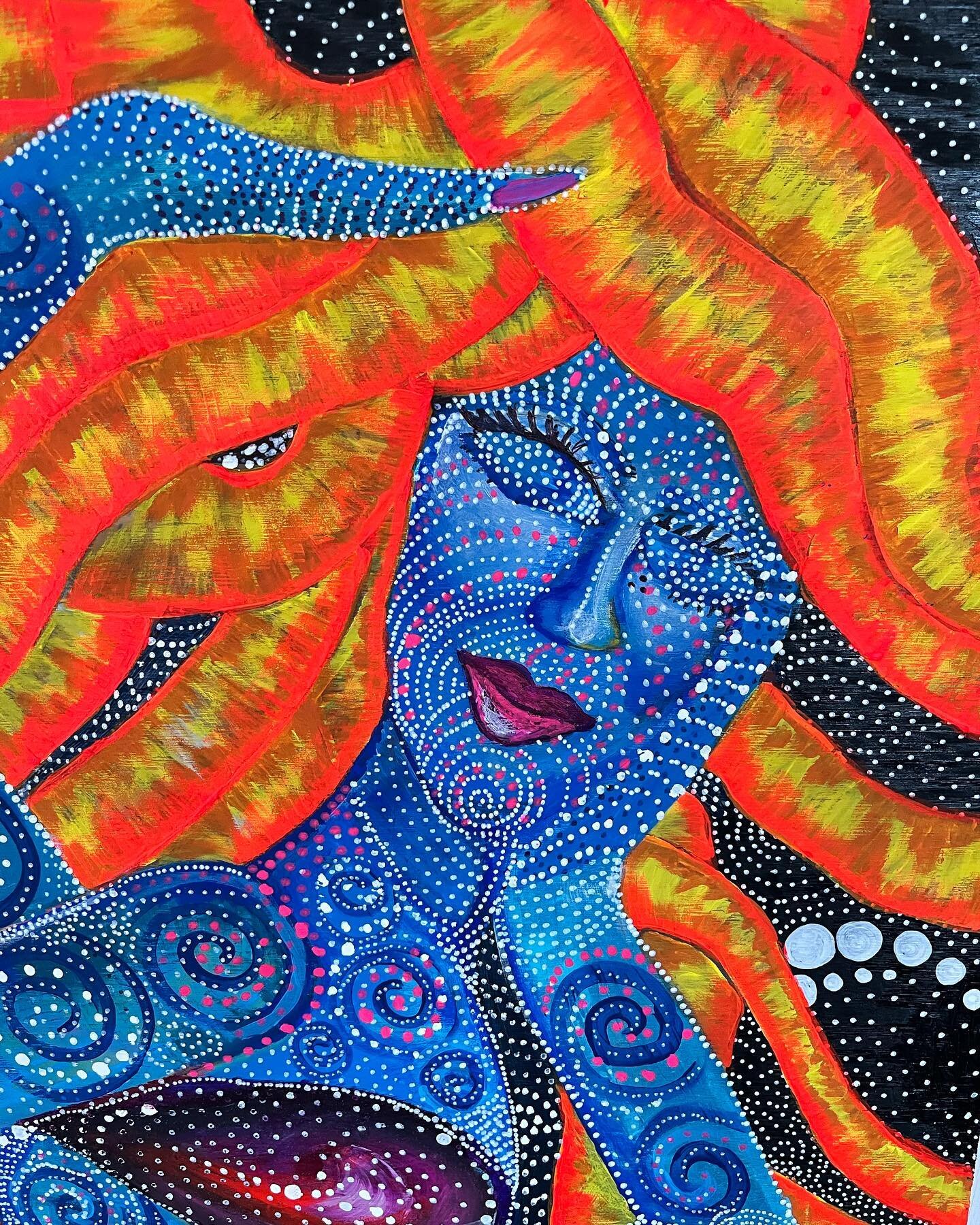 Mandela

She is all things.  She understands that all things are one thing, and that there is no thing that is not within the imagination of God. 

&ldquo;Mandela&rdquo; is an acrylic story on plywood.  She is the very first painting in a very new sp