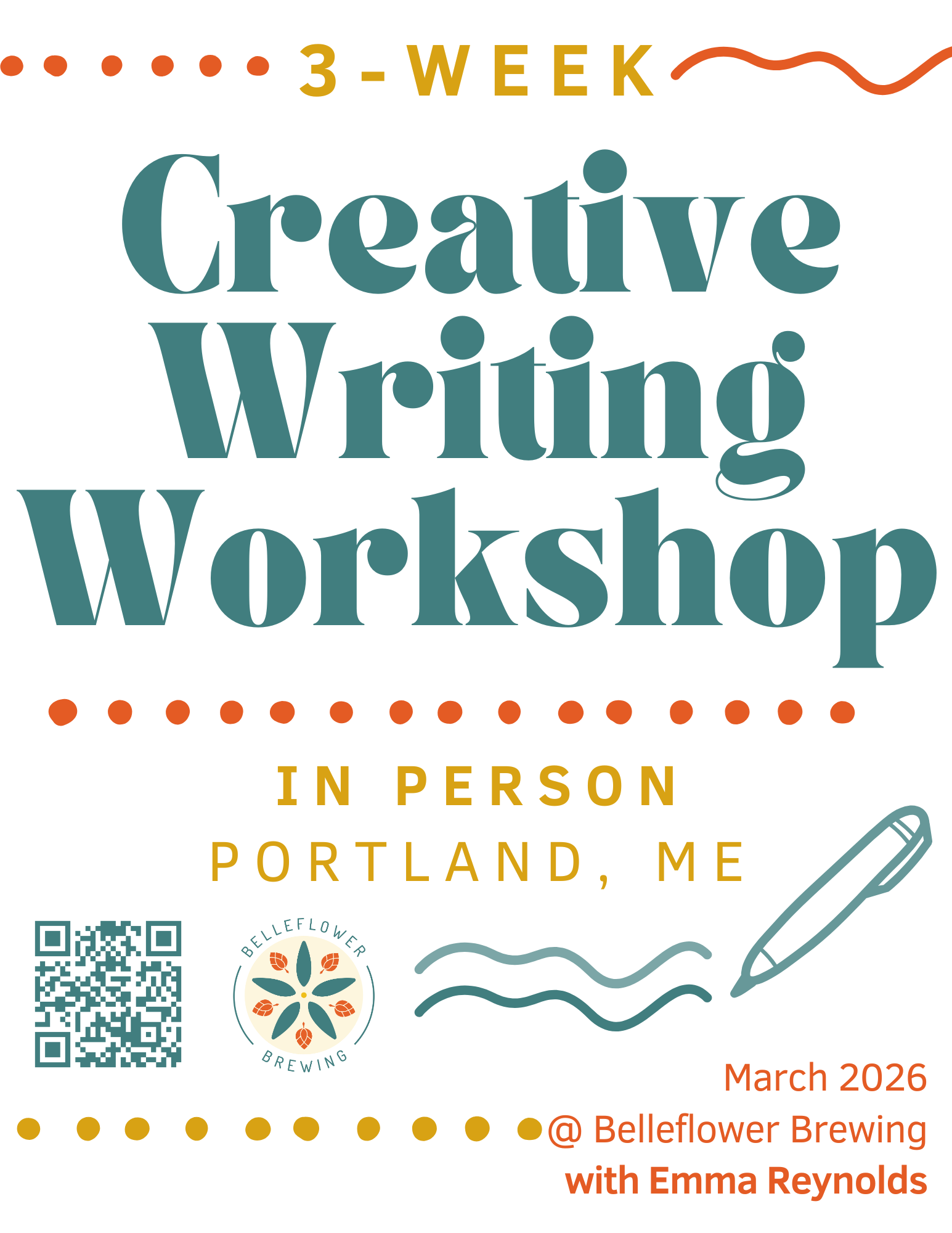 CREATIVE WRITING WORKSHOP WITH EMMA REYNOLDS