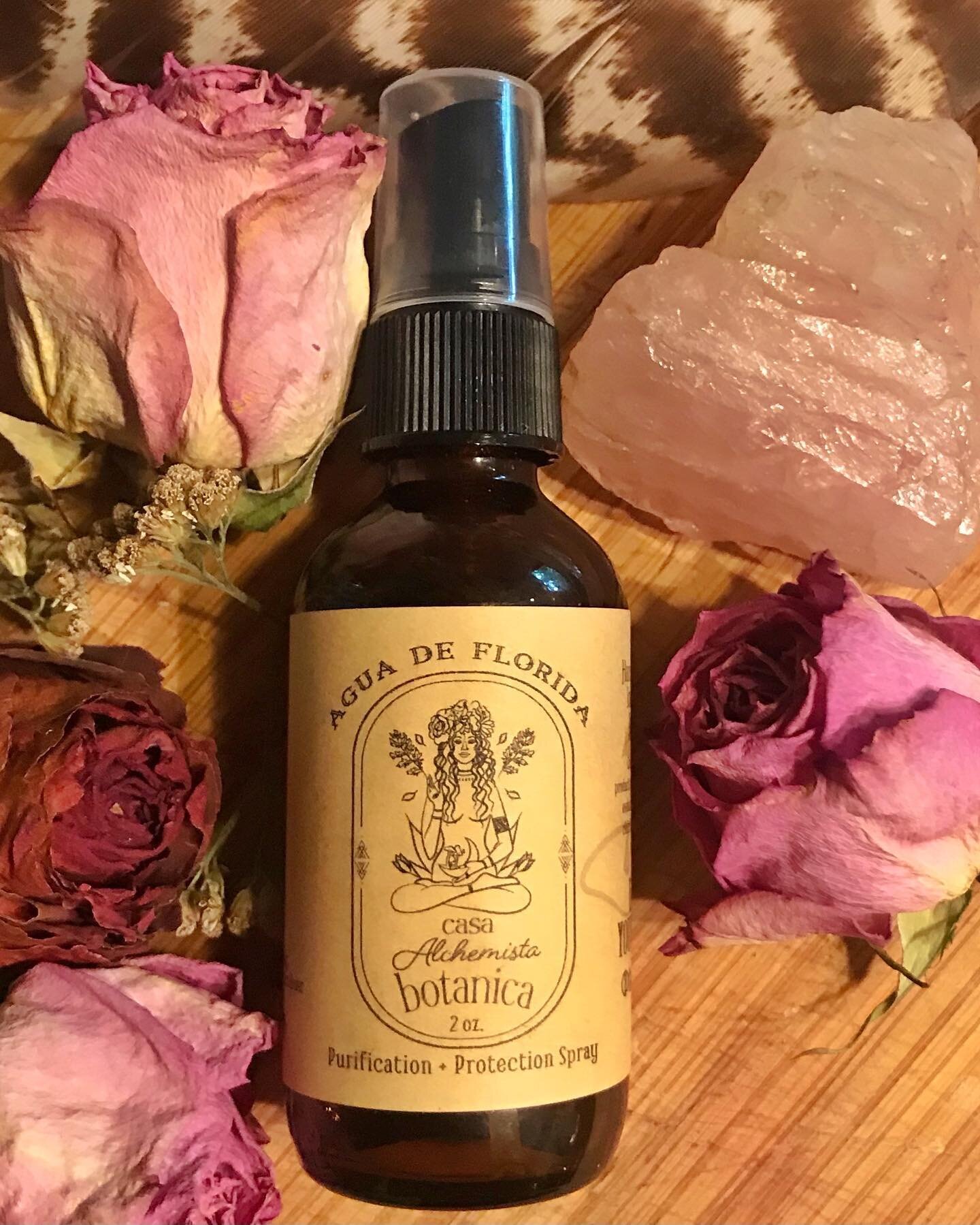 A͙G͙U͙A͙ &nbsp;D͙E͙&nbsp; F͙L͙O͙R͙I͙D͙A͙ just added to the shop! 
🌙🌹🪶
Agua de Florida (Spanish for Water of the Flowers) is a spirit water infused with flowers, herbs, citrus, and other ingredients used traditionally for cleansing during ceremony,