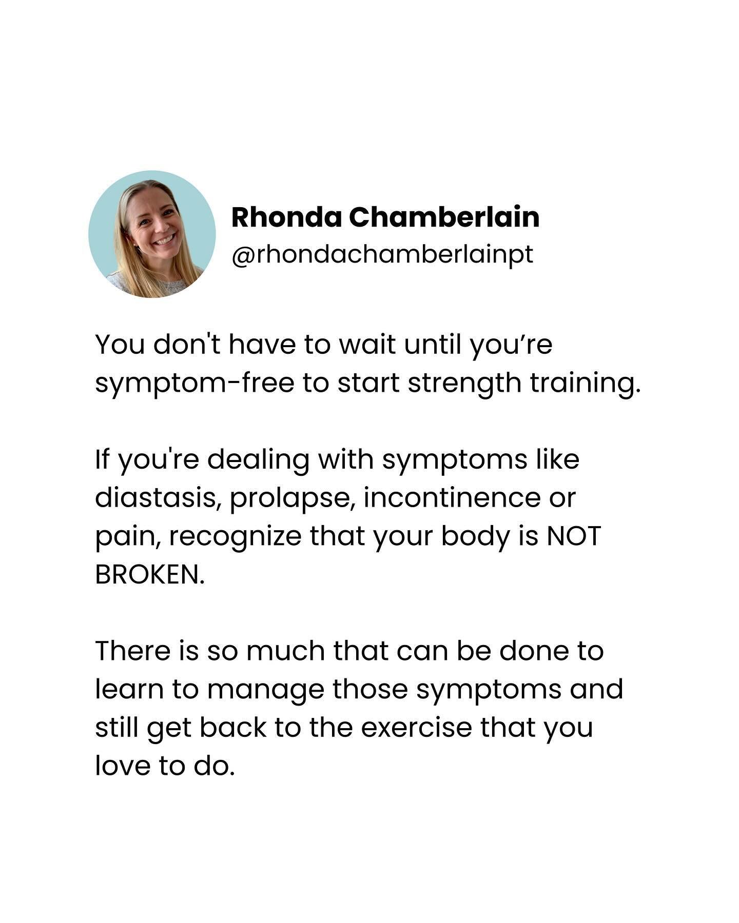 I can understand how scary it can be to start exercising with symptoms for fear of making it worse...

A reminder that symptoms are our bodies way of talking to us. And it doesn&rsquo;t mean you&rsquo;re doing damage to your body.

Symptoms might mea