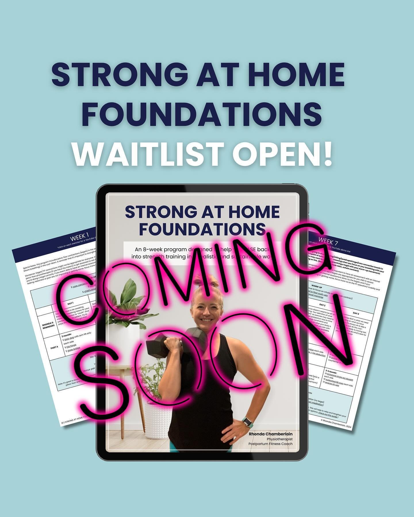 [BRAND NEW PROGRAM COMING SOON 👀]

🗓️ I have a new program coming May 17!&nbsp;Mark your calendars! 

🤩 Strong at Home Foundations is a LOW-COST DIY 8-week program designed to help you EASE back into strength training in a realistic and sustainabl
