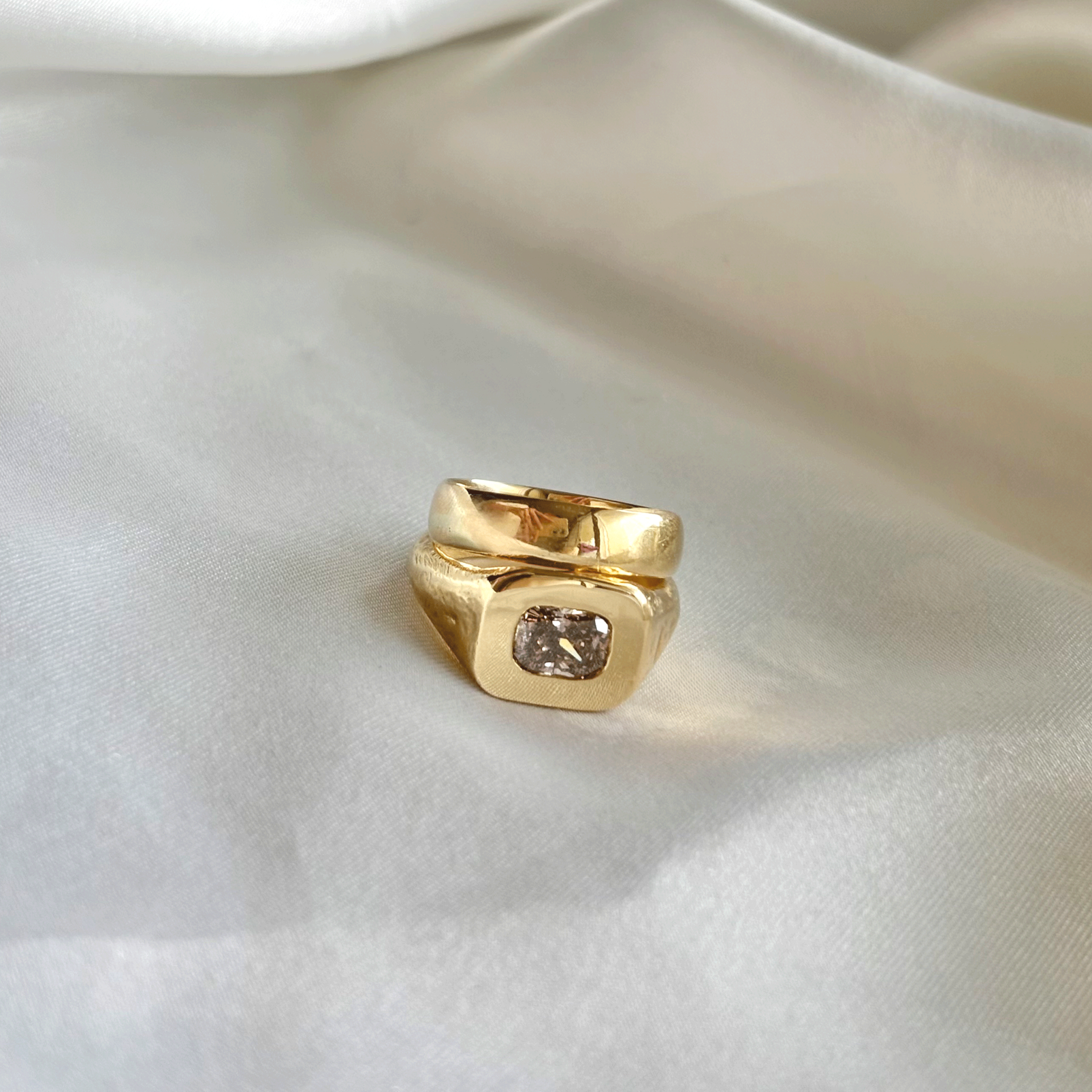 Champagne diamond ring