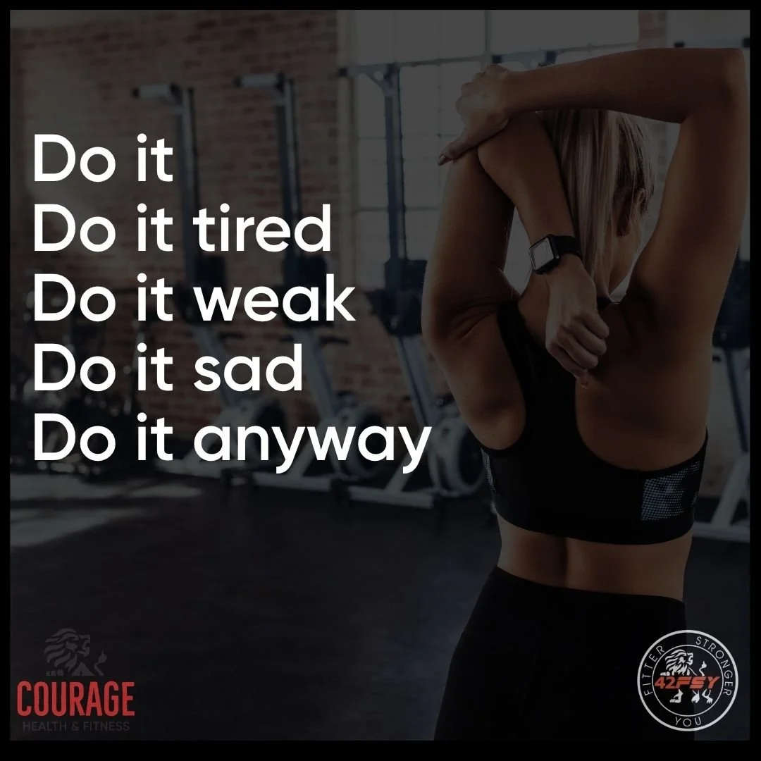 #CourageHealthAndFitness #FitnessForRealLife #SustainableFitness #ConsistencyOverMotivation #MindsetMatters #HealthyHabits #EnergyForLife #ProgressNotPerfection #AdelaideFitness