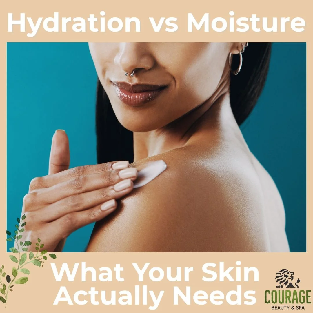 Understanding the difference can completely change how your skin feels (especially after summer).

👉 Hydration = water content within your skin 💦
👉 Moisture = oils that lock that hydration in 🧴

After summer, many people don&rsquo;t just have &ld
