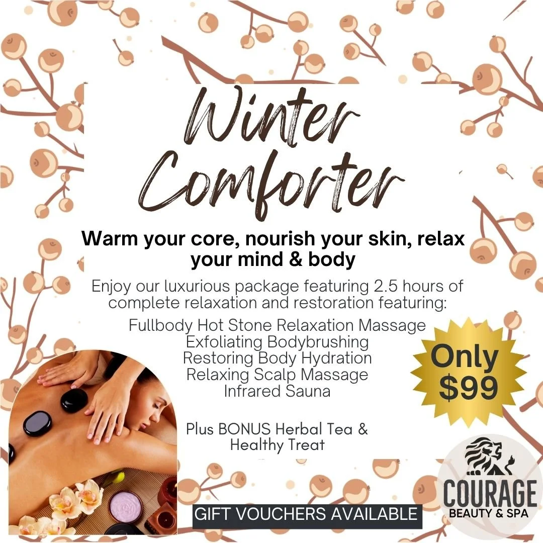 ❄️Escape the cold and treat yourself this winter❄️
For a limited time, enjoy our luxurious Winter Comforter Package featuring 2.5 hours of complete relaxation and restoration.
✨ Full Body Hot Stone Relaxation Massage
✨ Exfoliating Body Brushing
✨ Res