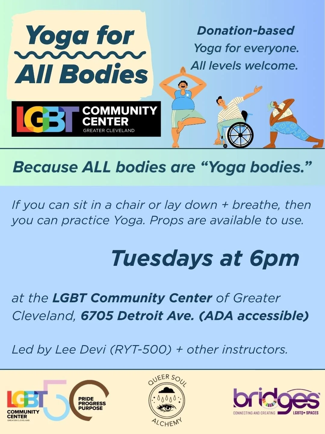 yoga for all bodies at the lgbt center of greater cleveland